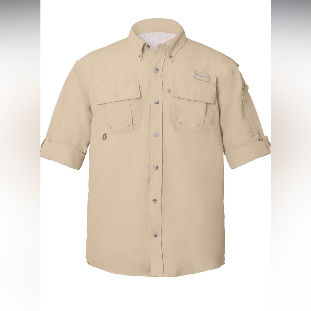 Riverruns Men's Fishing Shirts Long Sleeve UV Protection, Water-Repellent